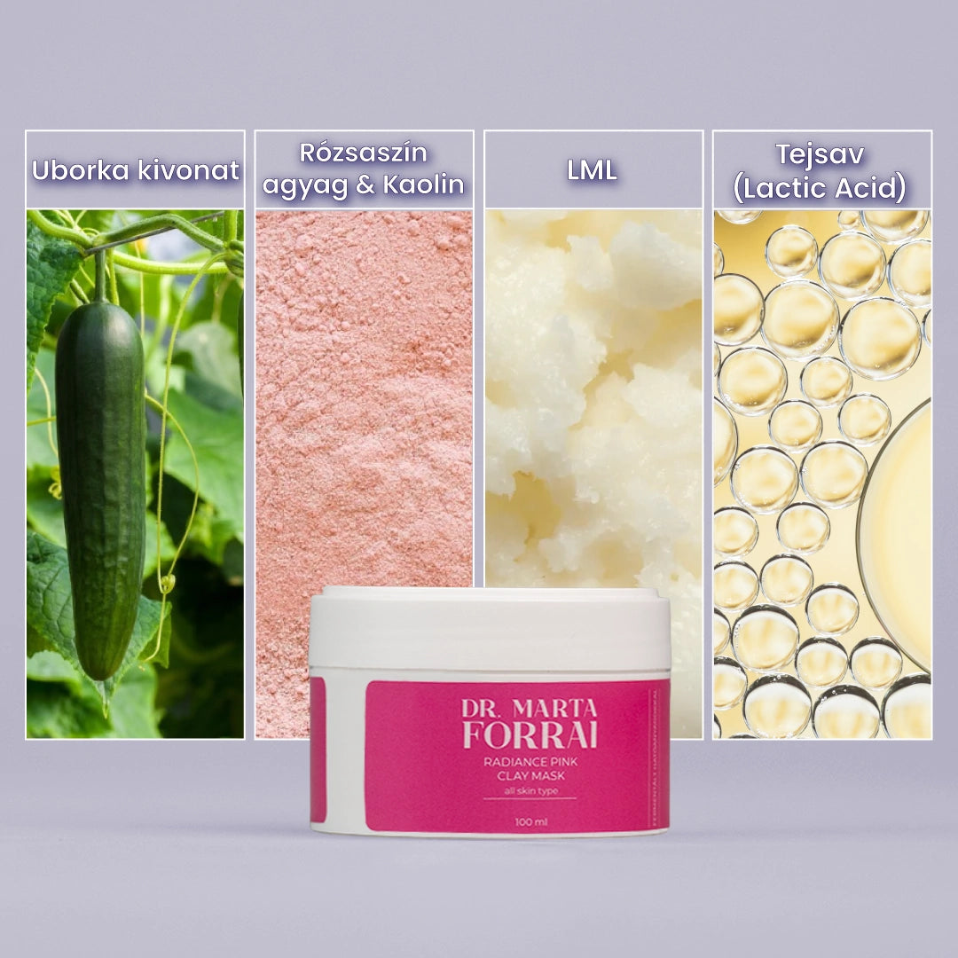 Rózsaszín Revitalizáló Agyagmaszk Fermentált Hatóanyaggal 100ml
