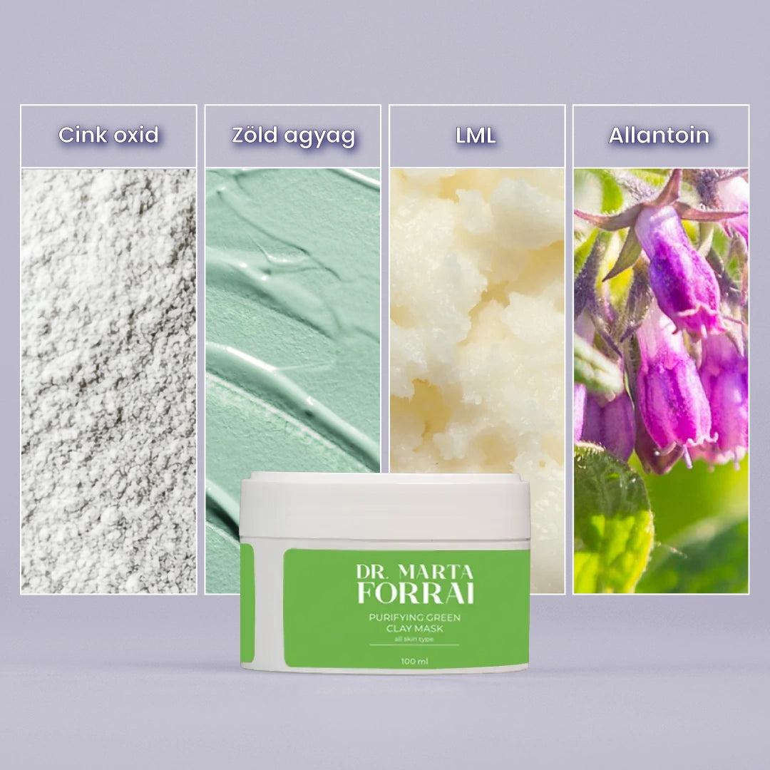 Zöld Pórustisztító Agyagmaszk Fermentált Hatóanyaggal 100ml
