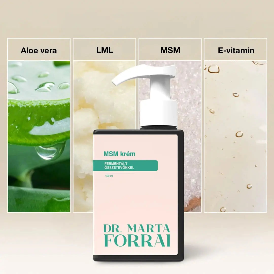 MSM Ízületi Gyulladáscsökkentő Krém Fermentált Hatóanyaggal 150ml
