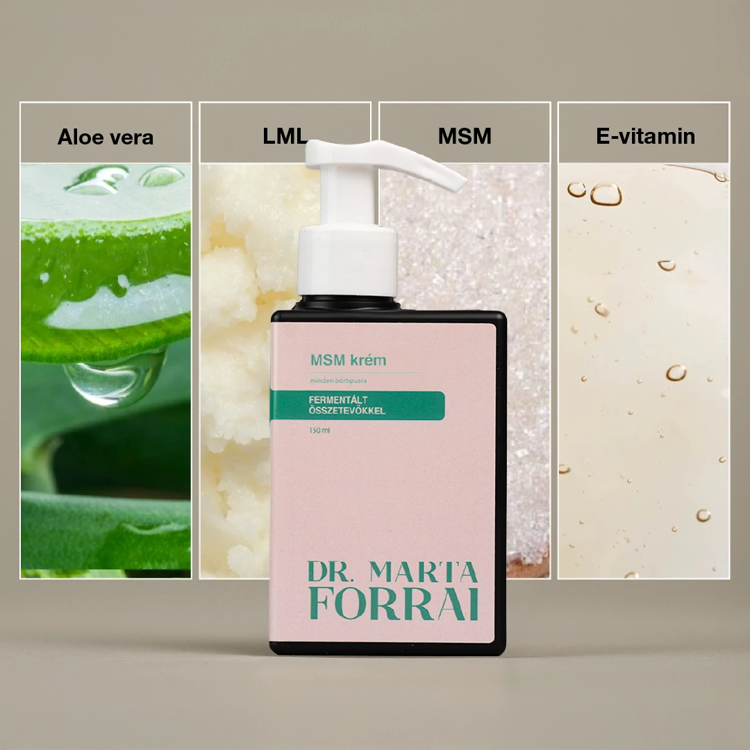 MSM Ízületi Gyulladáscsökkentő Krém Fermentált Hatóanyaggal 150ml