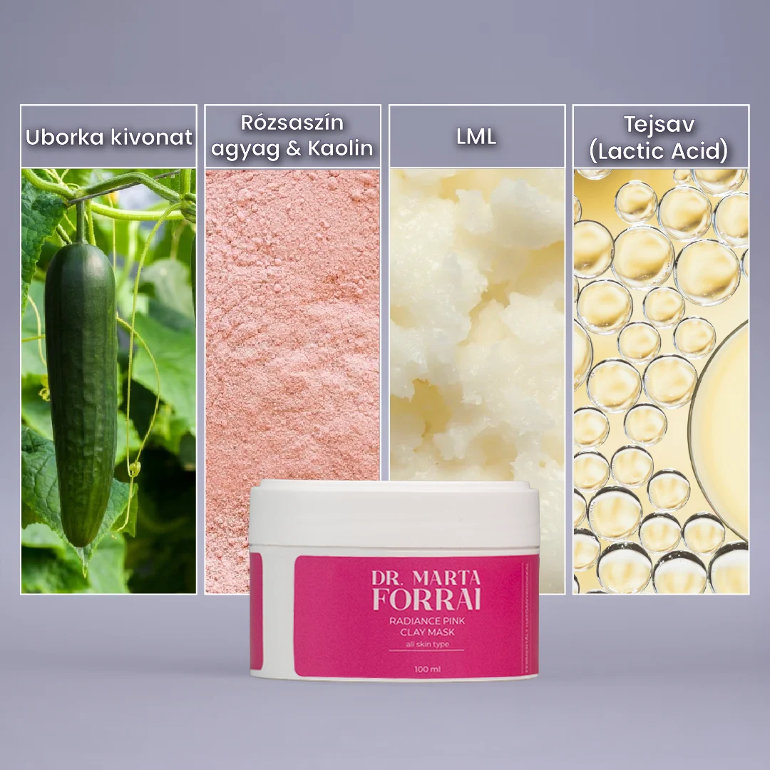 Rózsaszín Revitalizáló Agyagmaszk Fermentált Hatóanyaggal 100ml